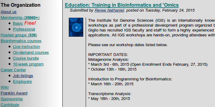 Image of Bioinformatics.org